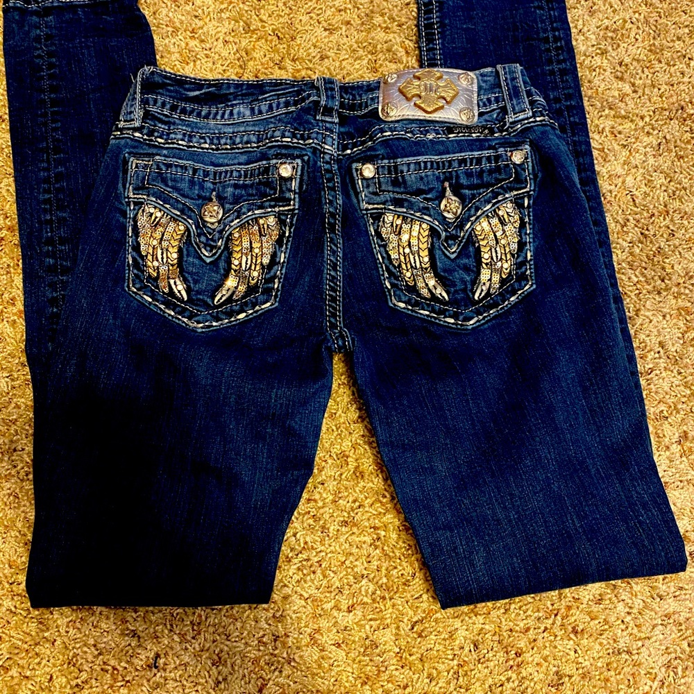 Miss me size 27 angle wing jeans